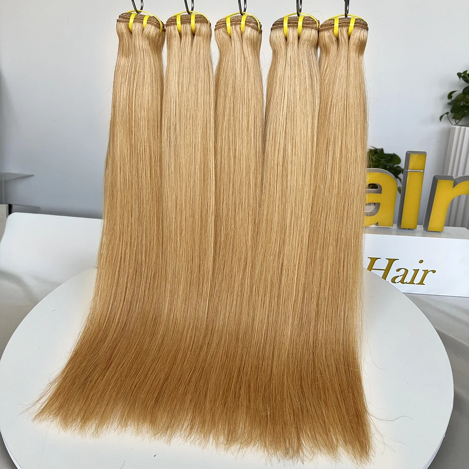 #27 Honey Blonde Bundles Straight Grade 12A 100% Unprocessed Virgin Human Hair Bundles Colored Hair Bundles Extensions