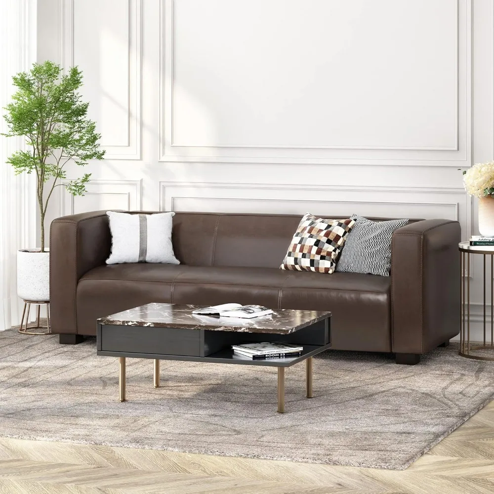 

Modern 3-Seater Tuxedo Sofa,Contemporary Upholstered Couch with Birch Wood Legs, Mid-Century Living Room Sofas