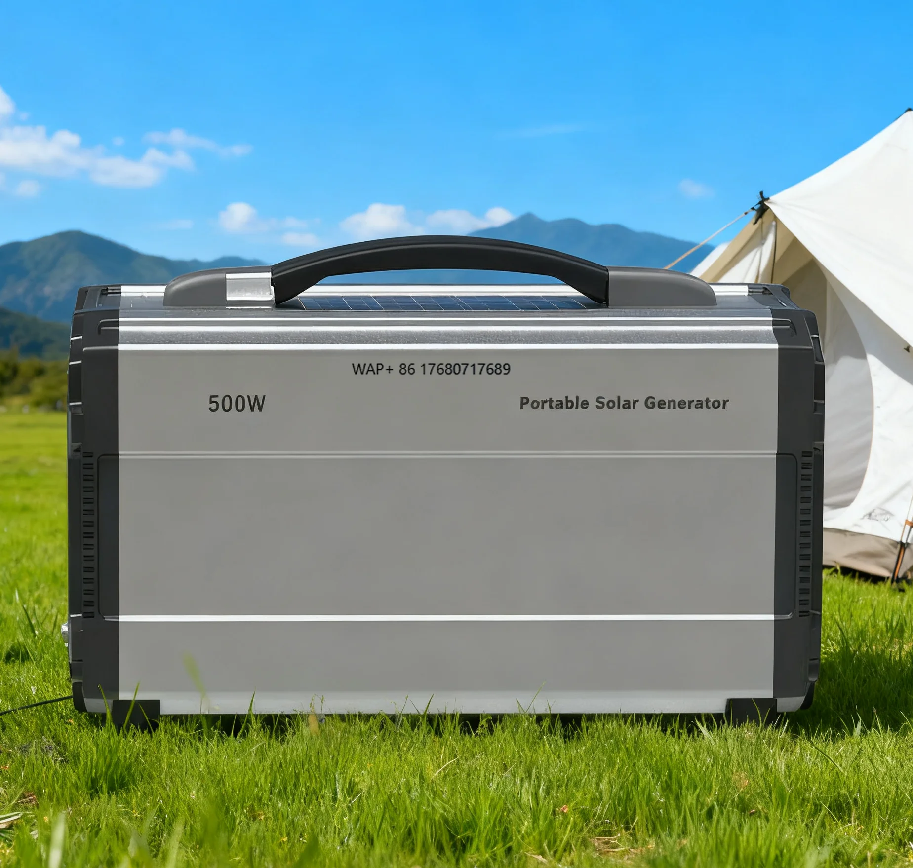 

500Wh Portable Power Station Solar Generator - Pure Sine Wave UPS, 3 Charge Modes (AC/PV/DC), AC110V/220V DC12V usb-c & Display