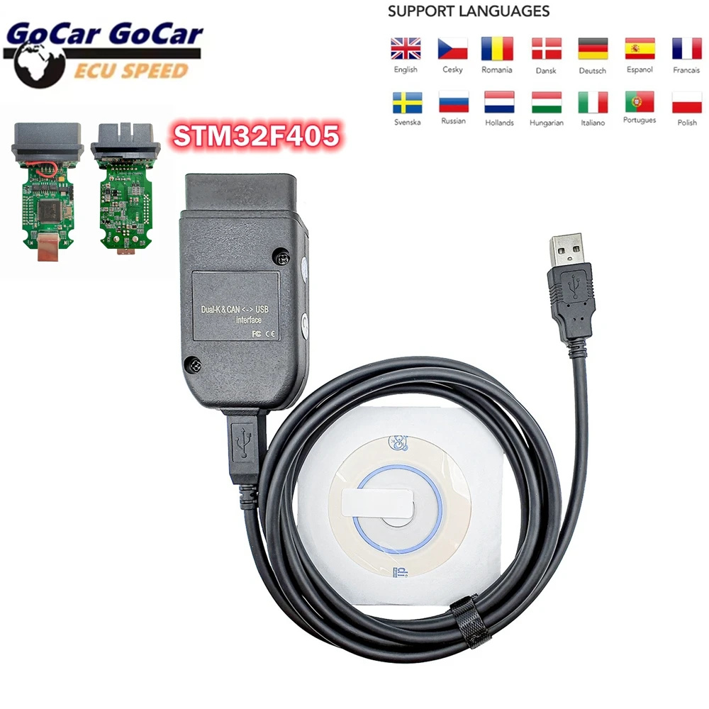 

2026 Latest VAG B03-ST STM32F405 23.3.0 version 1:1 SMT OBD2 Car Diagnostic Scanner Cable K line Original outer shell For VW