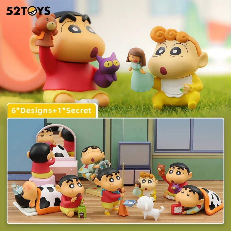 

52TOYS Blind Box Crayon Shin-chan Daily Life, Mystery Box, 1PC random Action Figure Collectible Toy Desktop Decoration