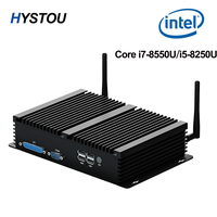 ITX Industrial Mini Desktop PC Core i7 8550U i5 8250U Support Three Display LPT Printing Port Wall Hanging Tiny Computer Factory