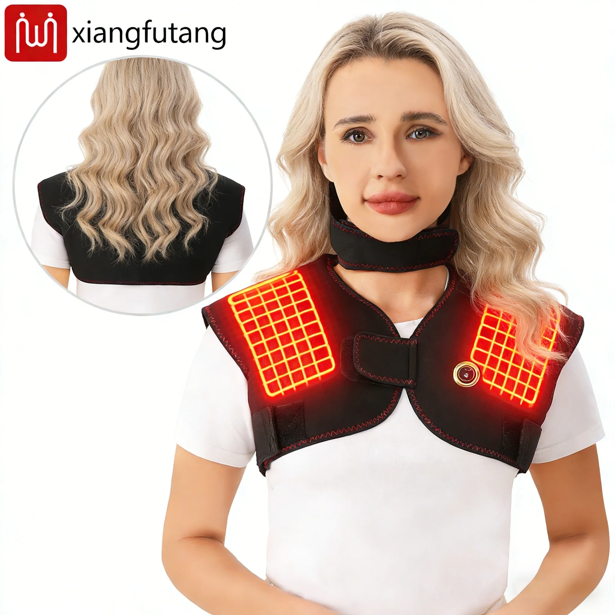 

Углеродное волокно, жилет с подогревом плеч, шеи, спины, снимает замороженное плечо, шейный спондилез, боль, уменьшает жесткость шеи, расслабляет тепло