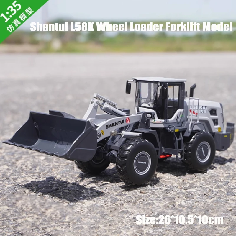 

Diecast 1:35 Scale Shantui L58K Wheel Loader Forklift Alloy Construction Machinery Model Adult Collection Ornaments Holiday Gift
