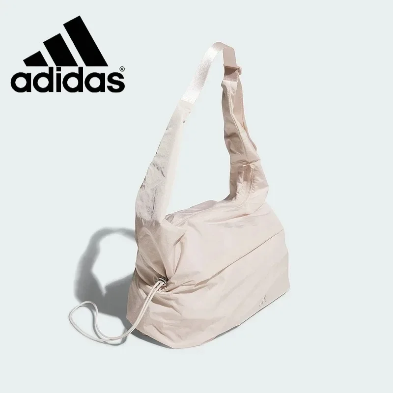 Adidas Women 2026 New Messenger Bag Official Fitness Sports Crossbody Shoulder Bag Casual Daily Storage Bag KC0232