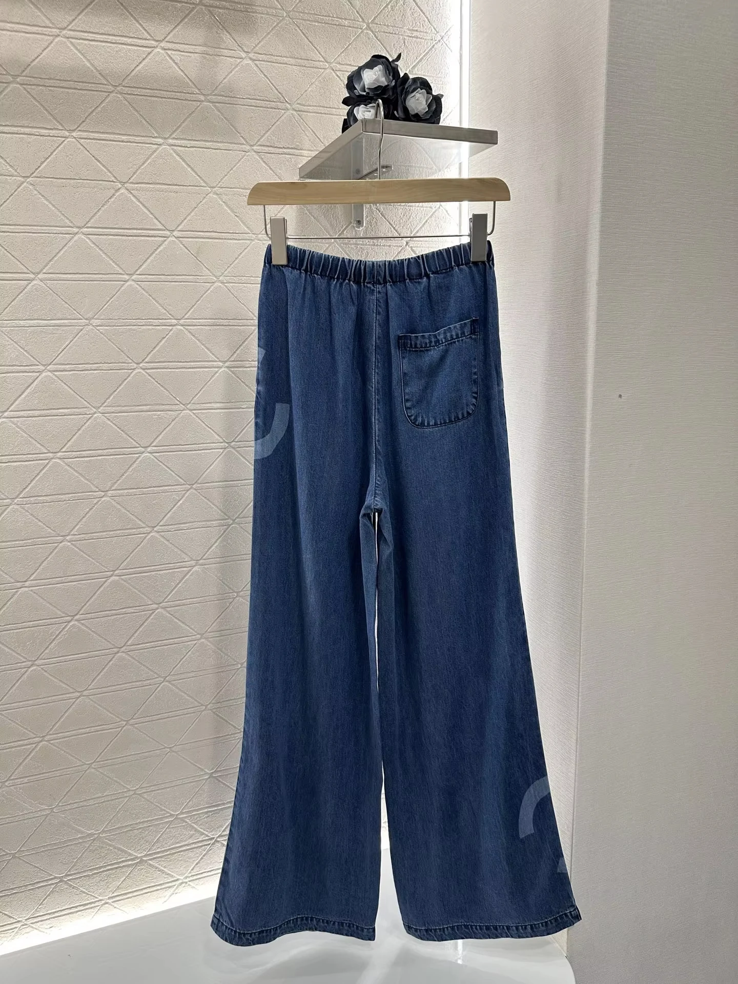 

Designer Brand New High-Waisted Denim Wide-Legged Pants Tencel Cotton Denim Fabric Breathable Soft Skin-Friendly Retro Fashion