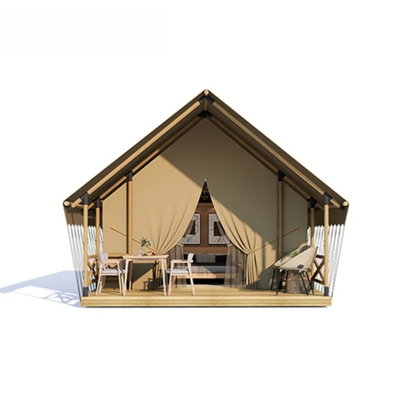 Outdoor Waterproof Canvas Wood Structure Luxury Safari Tent for Resort