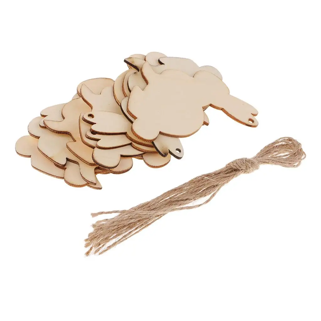 DIY Wooden Tags Smooth Blank Wood Pieces for Card Making and Homemade Wood Games for Children and Family Crafting