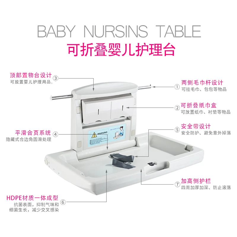 

Third Bathroom Baby Diaper Changing Table Bed Foldable Crib