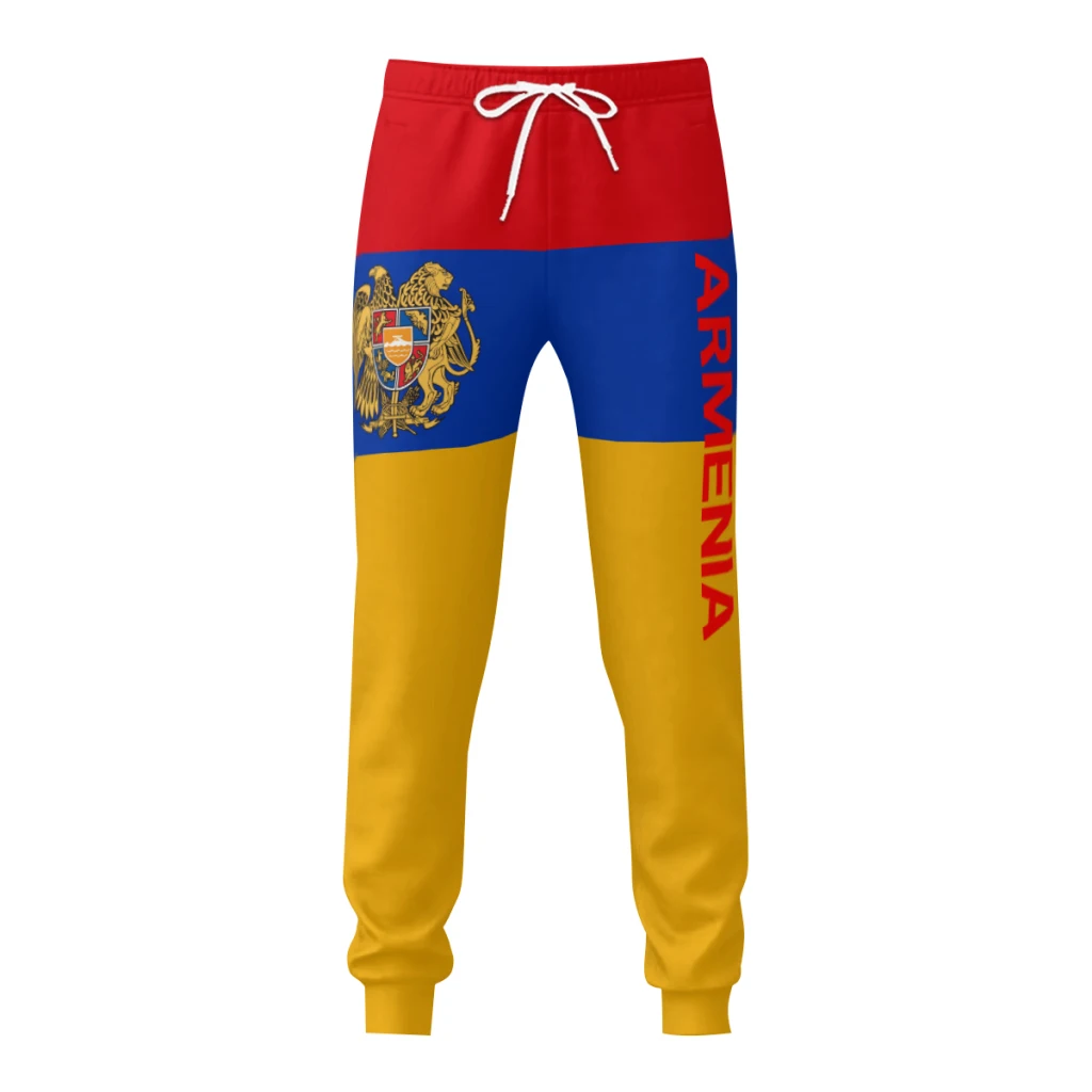 Mens Sweatpants Armenia Flag Pants with Pockets Joggers Soccer Football Multifunction Sports Sweat With Drawstring