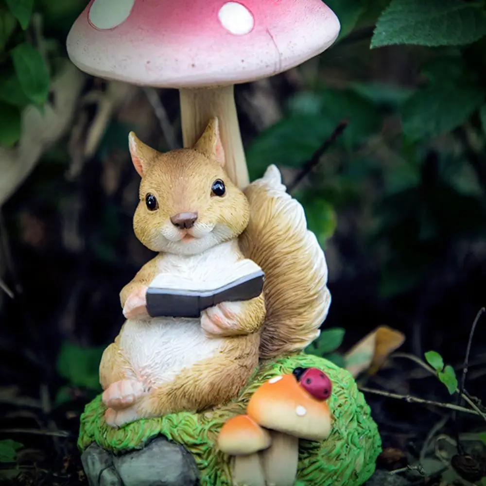 

Desktop Decoration Resin Solar Mushroom Lamp Vivid Cute Rabbit Lawn Lamp Creative Funny Animal Statue Light Lawn