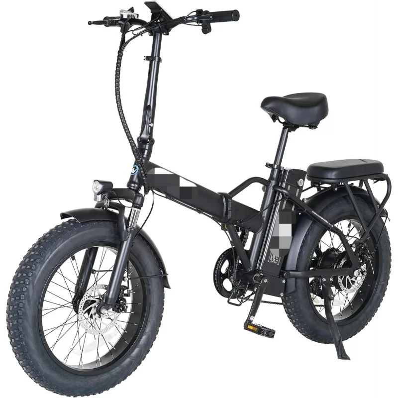 AQFat Tire Folding Electric Bike,48V & 624Wh Lithium Removable Battery,Peak 1100W Brushless Motor,Max Speed 28Mph,M5 Large LCD D