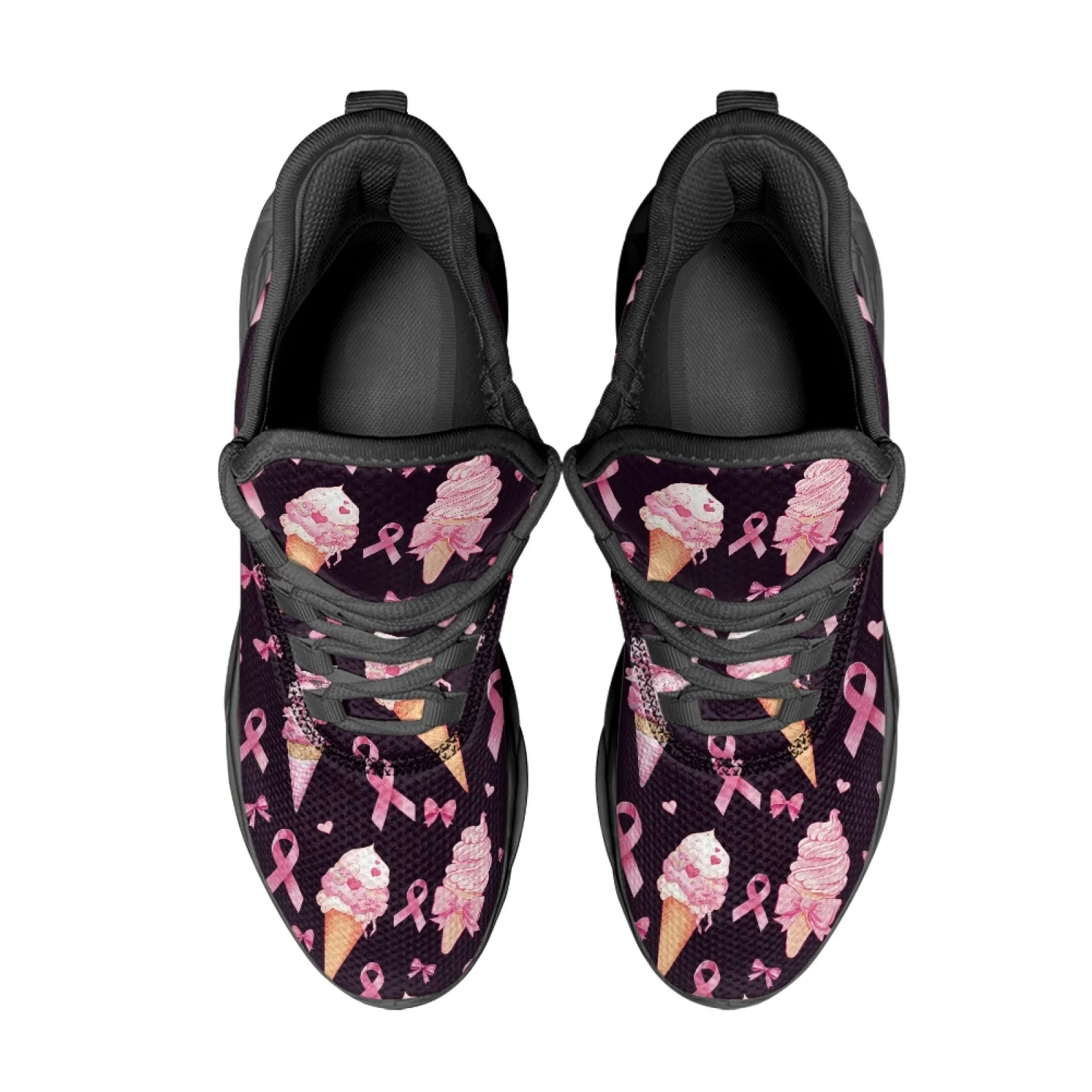 PENSTROLL Ice Cream Ribbon Fashion Sneakers Men's Sneakers for Unisex Blade Style Sports Shoes