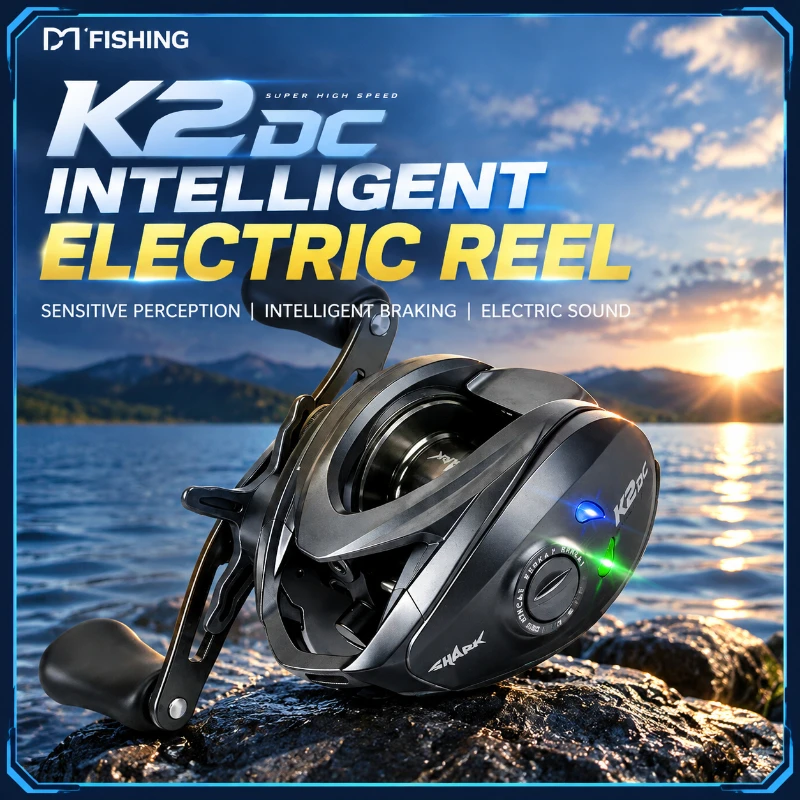 New Product Fishingfans K2DC Baitcasting Reel 9KG Drag 7+1BB Dual Sealed Bearings Anti Saltwater Magnetic Brake Fishing Reel