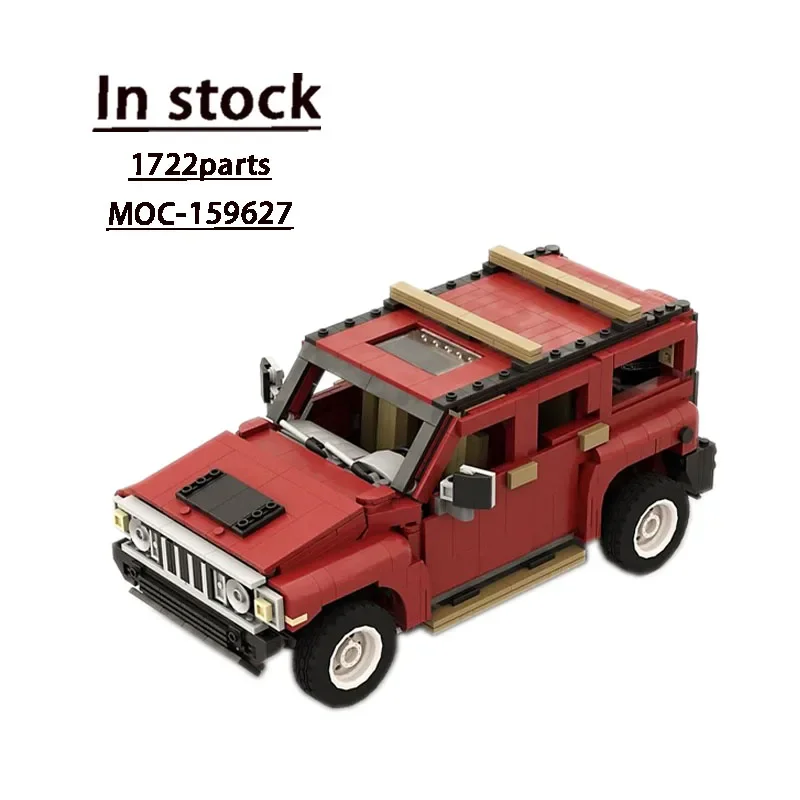 

MOC-159627 Red New Truck Building Block Model 1722 Parts MOC Creative Boy Kids Custom Birthday Building Blocks Toy Gift