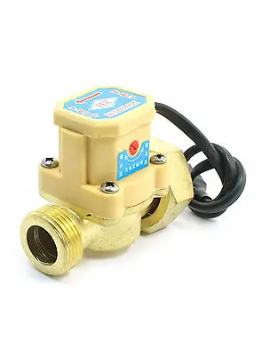 0.75-5L/Min 120W 3/4PT to 1PT M/F Thread Brass Water Flow Rate Sensor Flowmeter