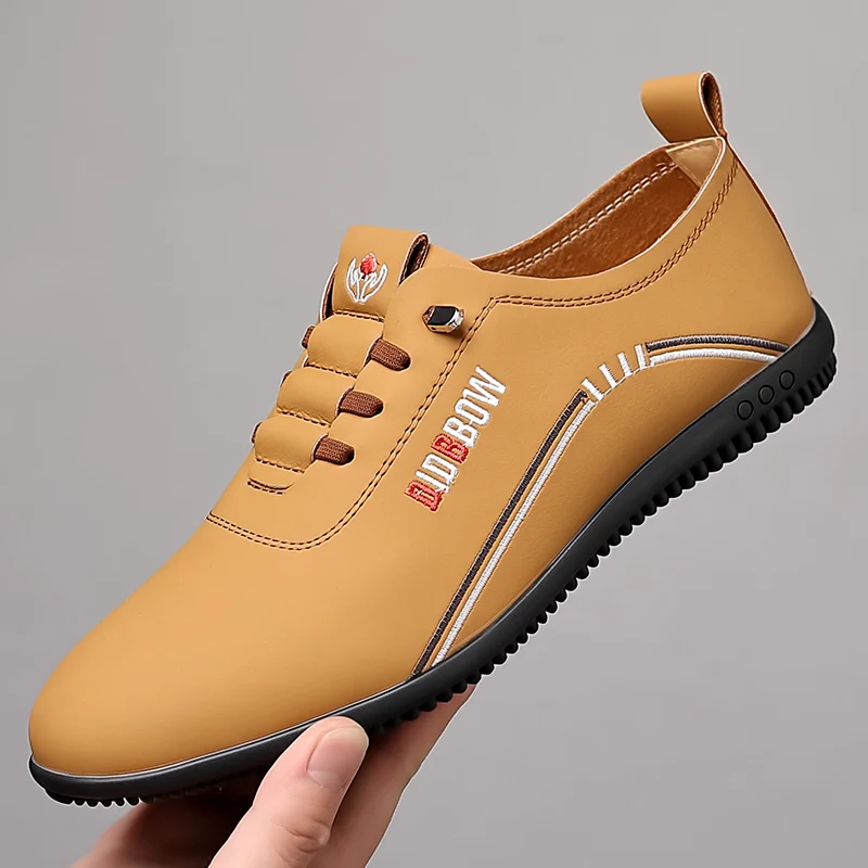 

Leather Shoes for Men Fashion Soft Sole Men Loafers Comfortable Lightweight Walking Shoes Men Flats Moccasins Zapatillas Hombre