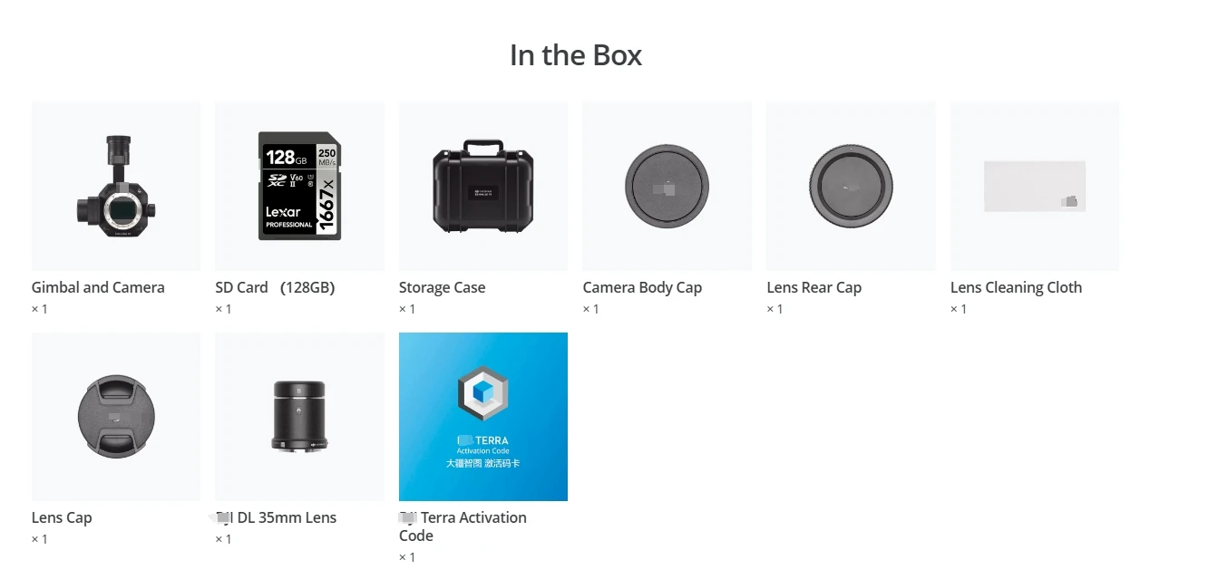 Zenmuse P1 Gimbal and Camera for  parts