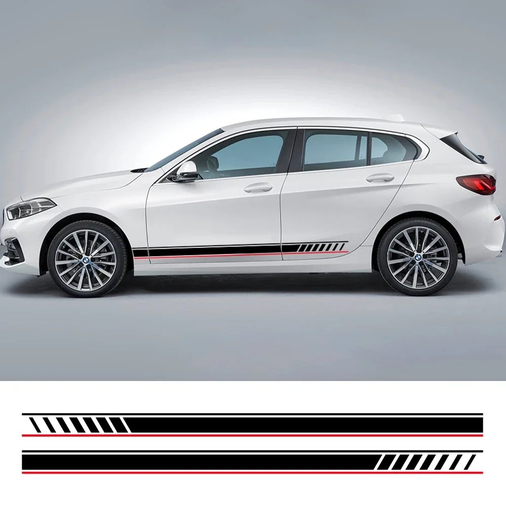 ل BMW 1 سلسلة E82 E87 E88 F20 F21 F70 E81 2 قطعة سيارة الجانب الجسم ملصق سباق المشارب التصميم شارات الفينيل Exteior اكسسوارات #2