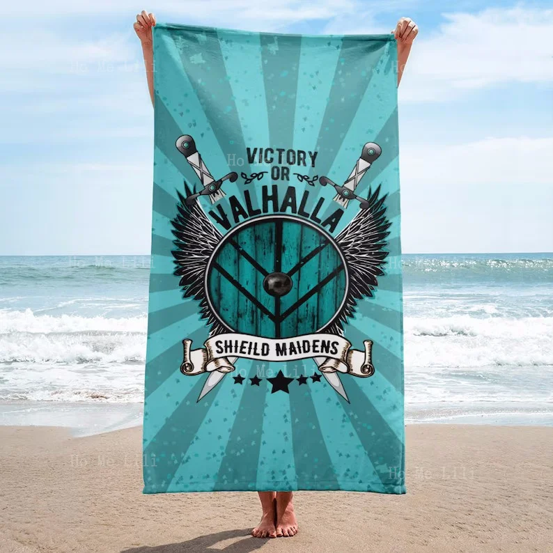 Shield Maiden Beach Towel Lagertha Lothbrok Viking Gift Helga