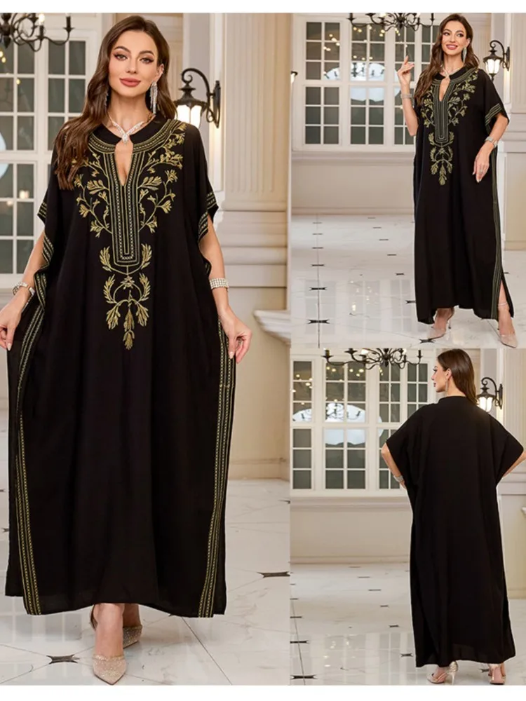 Letnie narzutki damskie na strój kąpielowy z rękawem 3/4, szlafroki, stroje kąpielowe, nowe haftowane sukienki maxi na wakacje na plaży, narzutki 2026