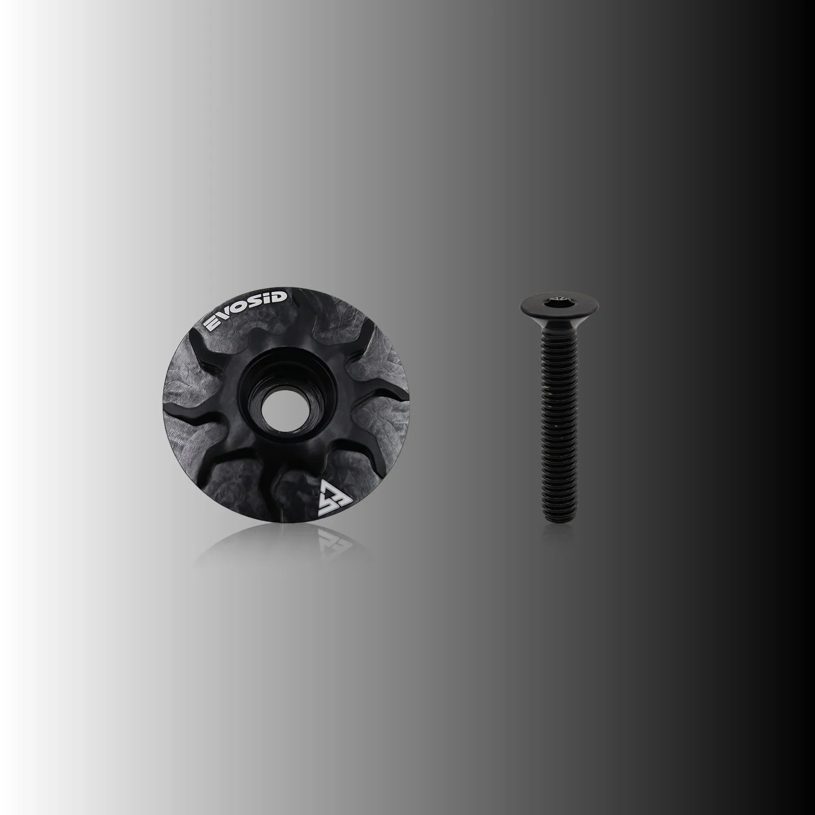 EVOSID Fahrrad-Headset-Kappe, MTB, Rennrad, Vorbau, Headset, obere Kappenabdeckung, CNC mit Schraube für 28,6 mm Gabel, Steuerrohr, Fahrradzubehör