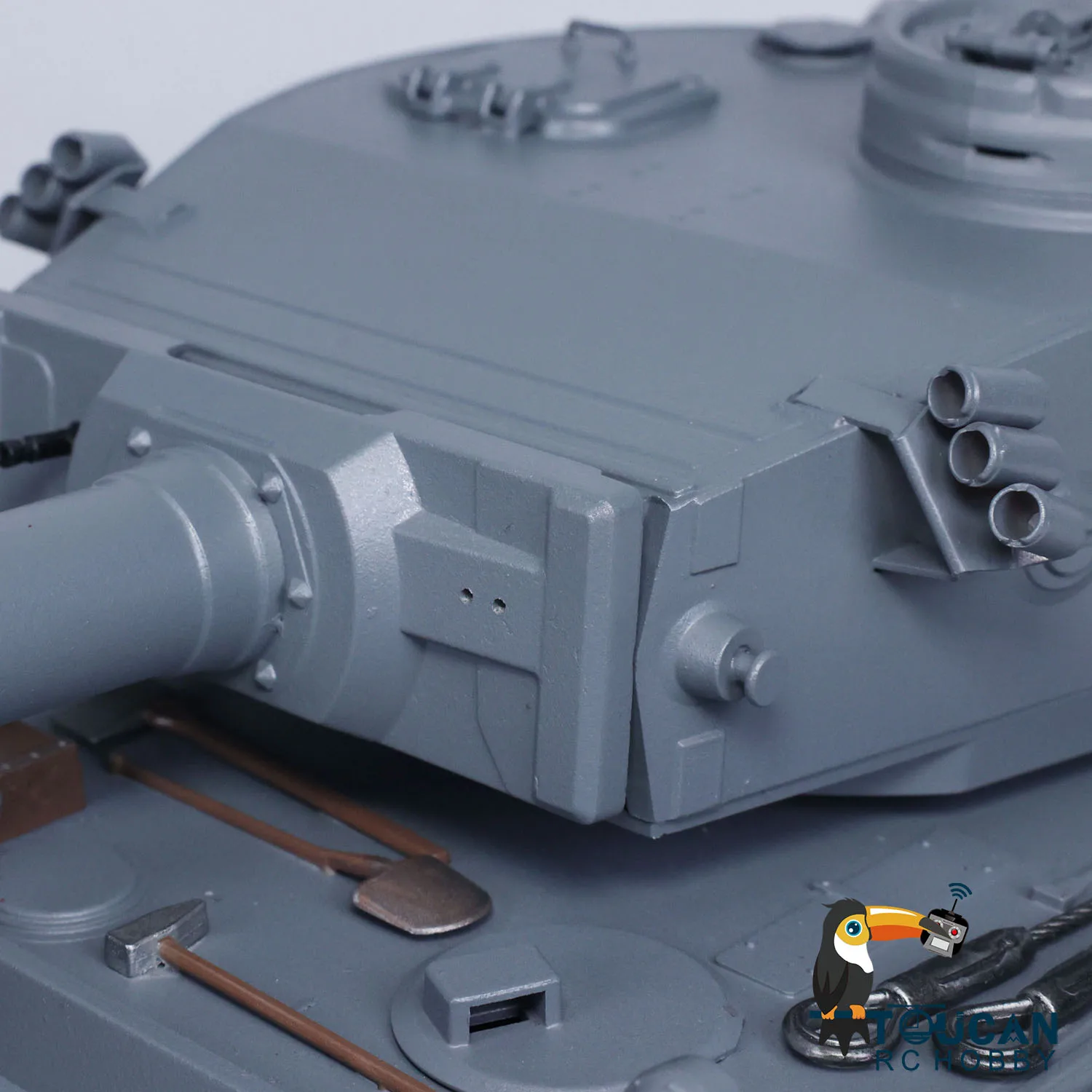 Metal Mato 1/16 Tiger I RC RTR Tanque Modelo Versão Infravermelha Barril Recoil Cor Cinza 360 °   Anel Coletor Elétrico 1220 TH00651-SMT7