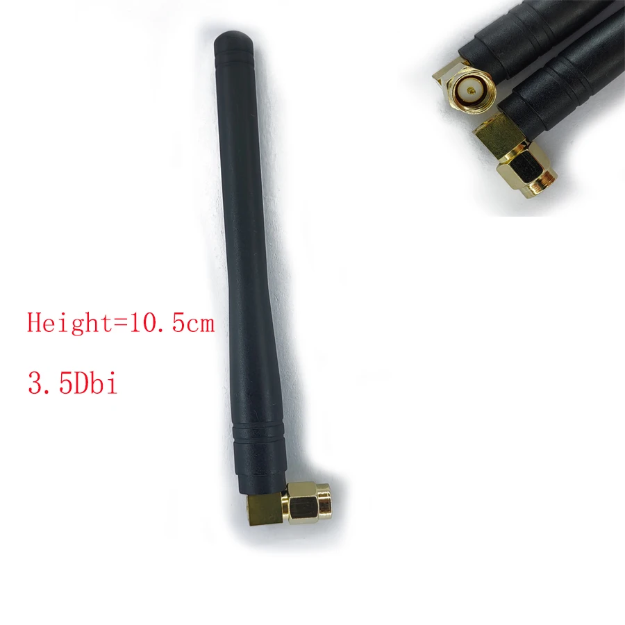 10PCS/Lot Columnar Glue Stick Antenna Connector For GPRS/GSM/WIFI 10.5CM 3.5DBI SMA Elbow