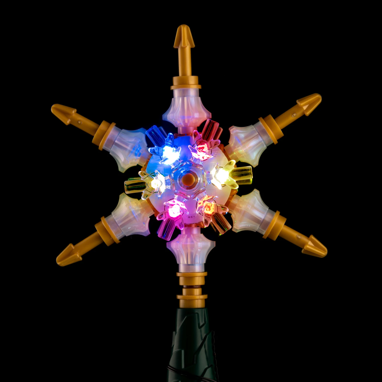 Kit de luz led para família lego árvore de natal 10374 modelo brinquedos diy conjunto não incluído blocos de construção