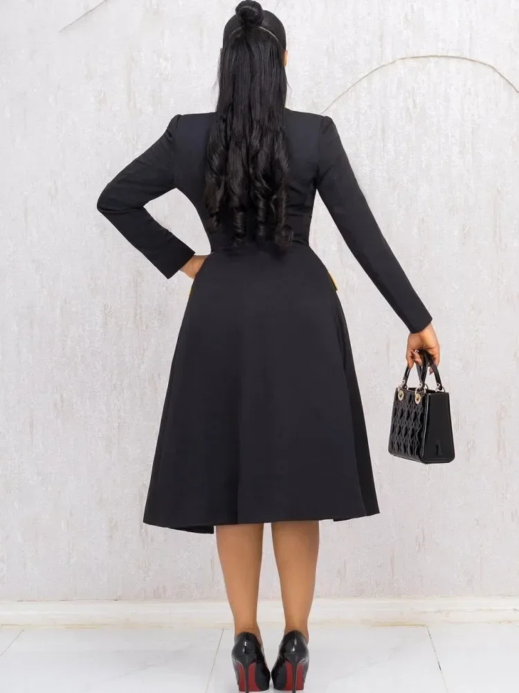 طقم داشيكي أفريقي مكون من قطعتين للنساء فستان ميدي مطبوع عليه أنقرة للخريف والشتاء طقم ملابس نسائية من Vetement