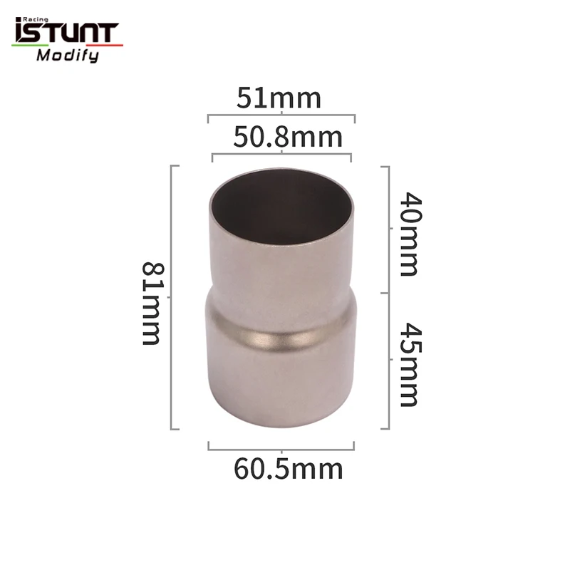 Universal 61mm-51mm Stainless Steel Adapter Reducer Connector Pipe Tube Espace Moto Motorcycle Modified exhaust Muffler pipe