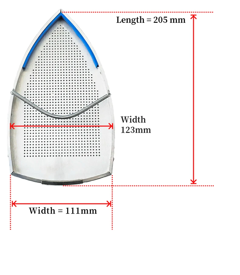 6 Pz/lotto Scarpe di Ferro Fit Silver Star ES-85AF, ES-94A Ferro a Vapore con Alimentazione a Gravità 205mmx111mm Resistente al Calore 260℃, 0.6mm