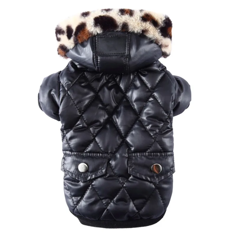 Dog Coat with Warm Detachable Hat Dog Thick Jacket Hoodie Reflective Sweater Clothing Outfits