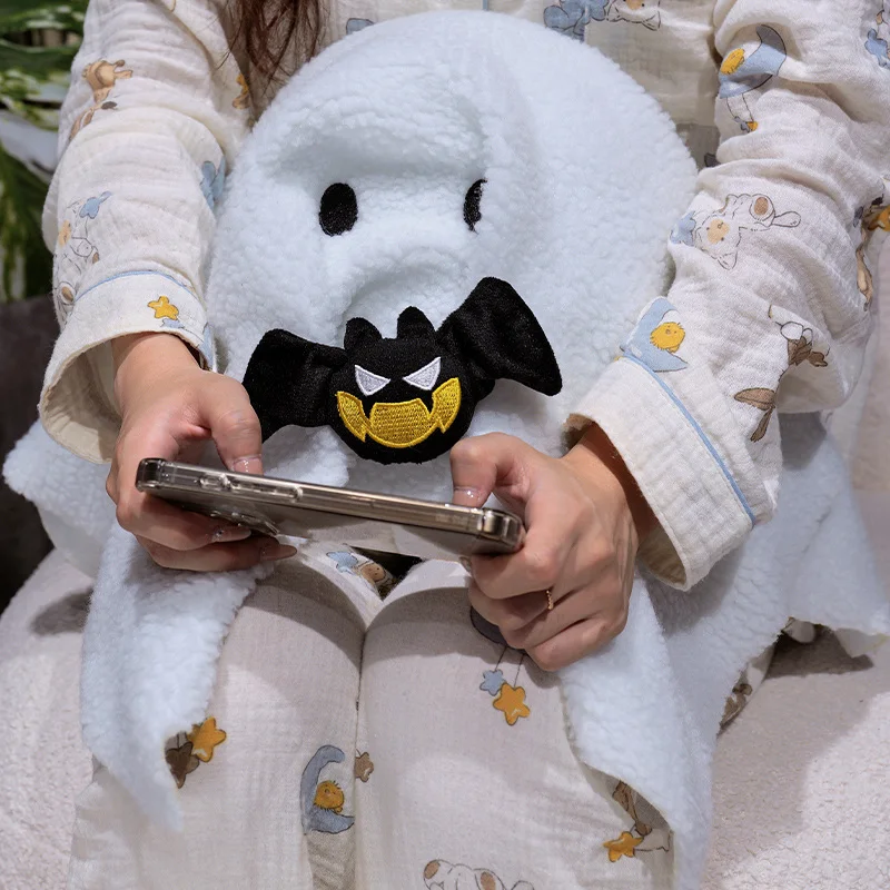 45cm divertido nuevo fantasma de Halloween muñeco de peluche almohada calabaza gato bat toalla fantasma juguete de peluche decoración del hogar regalo de Halloween para niños