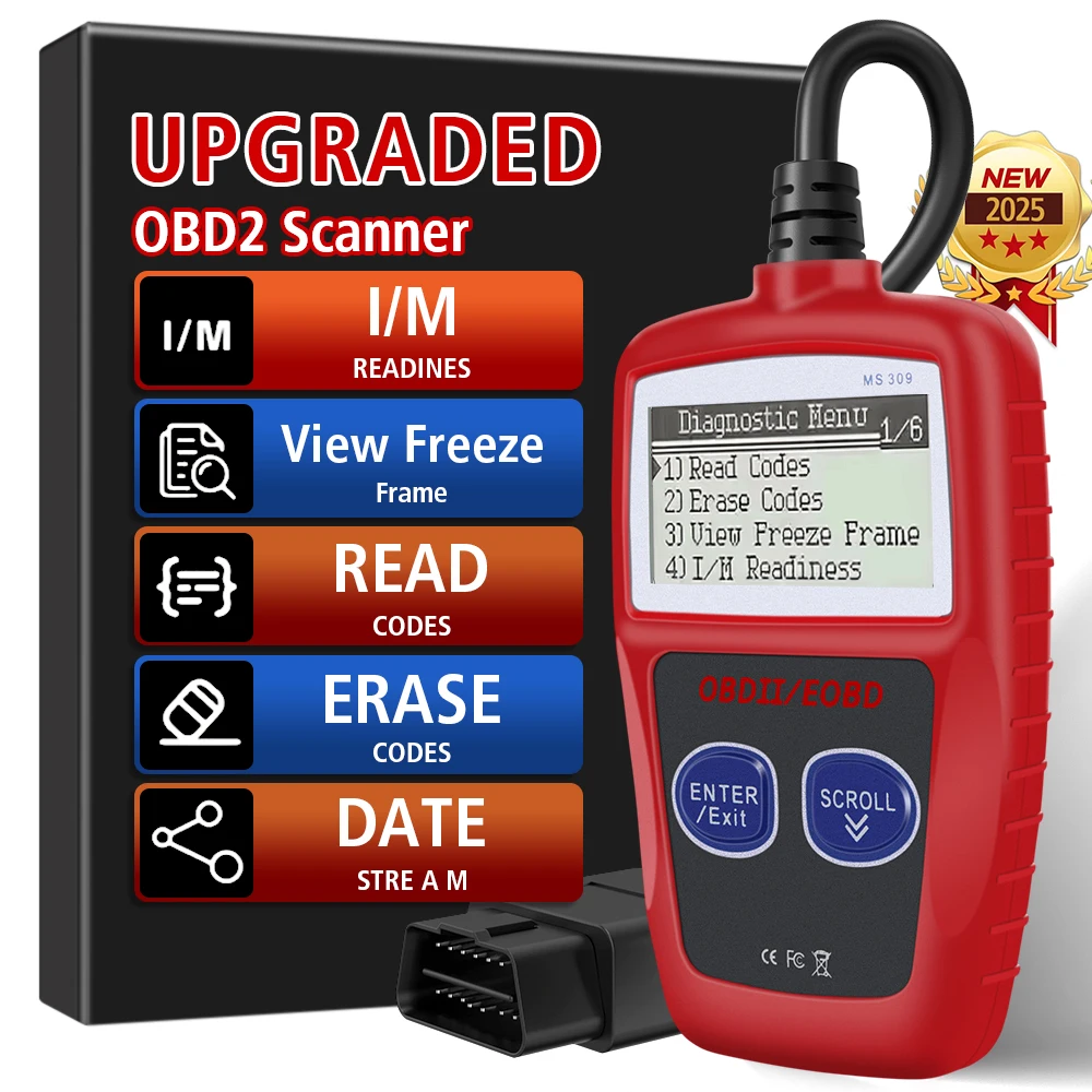 

Универсальная версия, 16-контактные автомобильные диагностические инструменты, цифровой дисплей, сканер OBD 2, считыватель кодов OBD2, прозрачный код неисправности, автоаксессуары