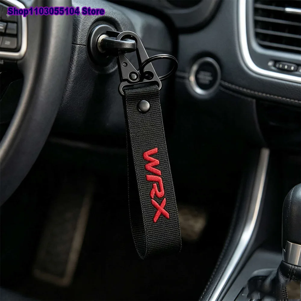 Nylon-Schlüsselanhänger im Stickerei-Stil für Subaru WRX – Detail 1