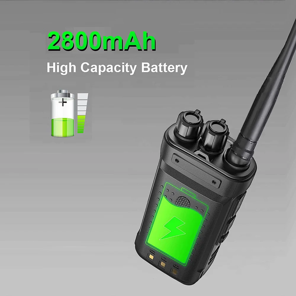 ANYSECU AC-H90 2800 mAh 10 W Hochleistungs-Walkie-Talkie, 16 Kanäle mit Scanfunktion, Frequenzanpassung mit einem Klick