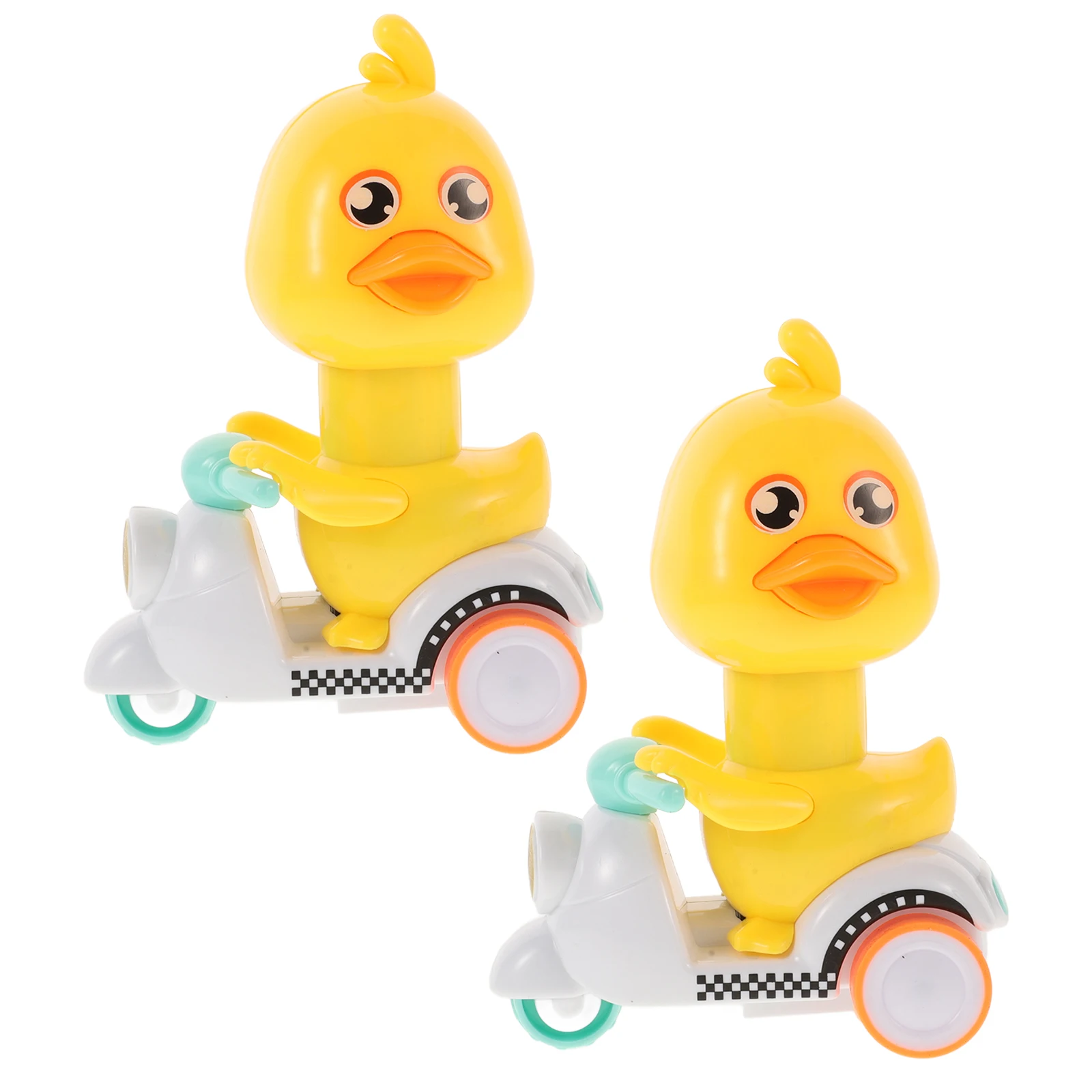 

2 Pcs Pull Back Car Toy Little Yellow Duck Kids Educational Toys Mini Car Model Safe ABS Material Bright Colorful Design Non