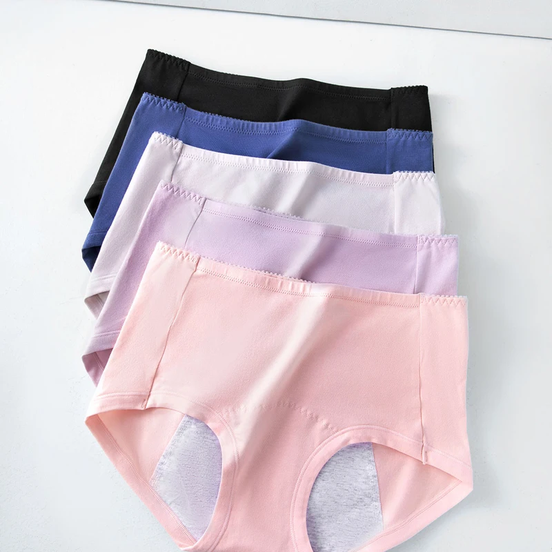 3Pcs Leak Proof Menstrual Women Panties Cotton Physiological Briefs Widen Female Period Pants Mid Waist Breathable Underwear