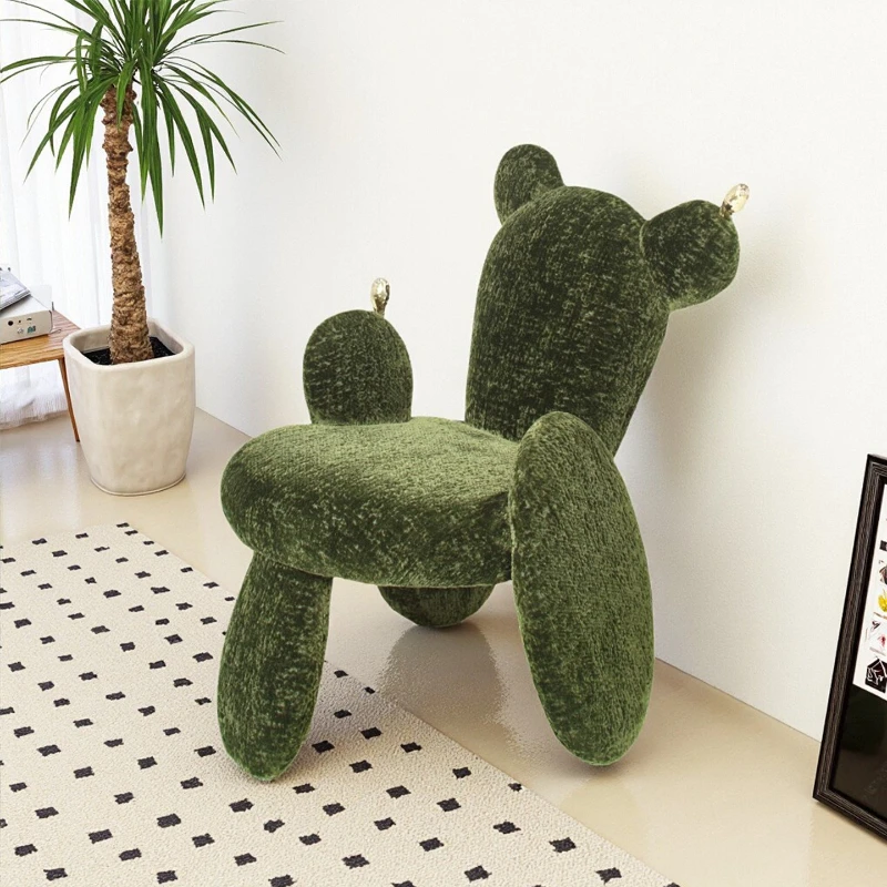 Kindergarten children's reading book chair, ear decoration dressing stool, backrest small chair, bedroom special-shaped cactus