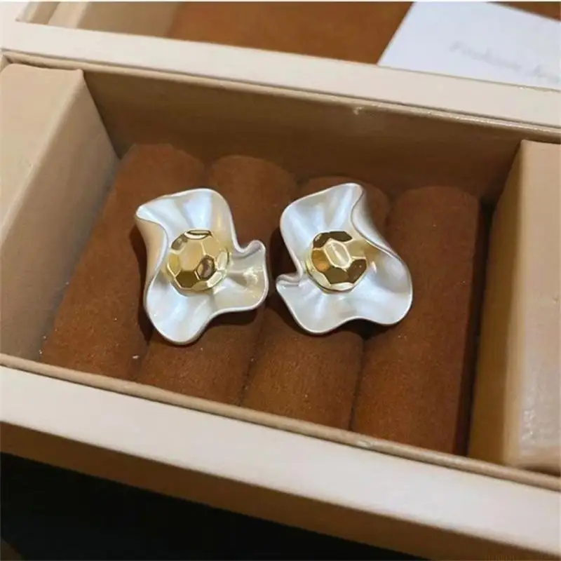 31BF Flower Designs Earrings Enamel Coated Ear Studs Fashion Jewelry Accessories