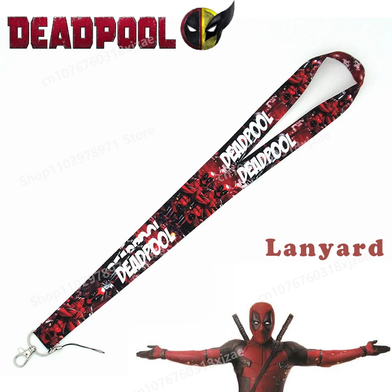 

Dead-pools Heros Sling Comic Figure Phone Lanyard Phone Card Long Badge Camera Cord Neck Strap Decoration Accessories Kids Gifts