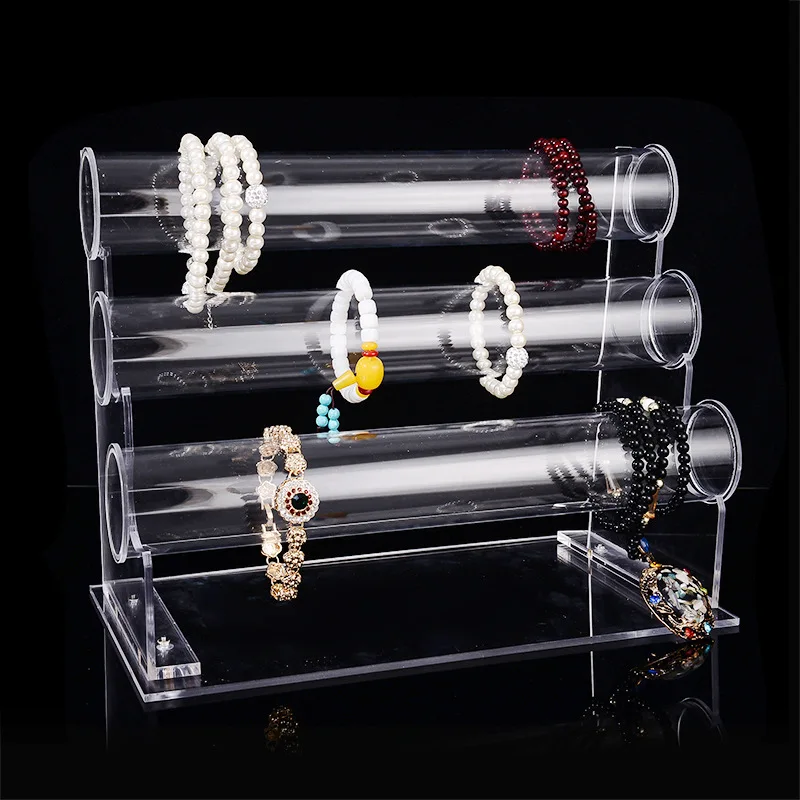 PU Velvet Jewelry Bracelet Storage Display Chain Watch T-Bar Rack Organizer Hard Stand Holder Jewelry Display Bracelet Display