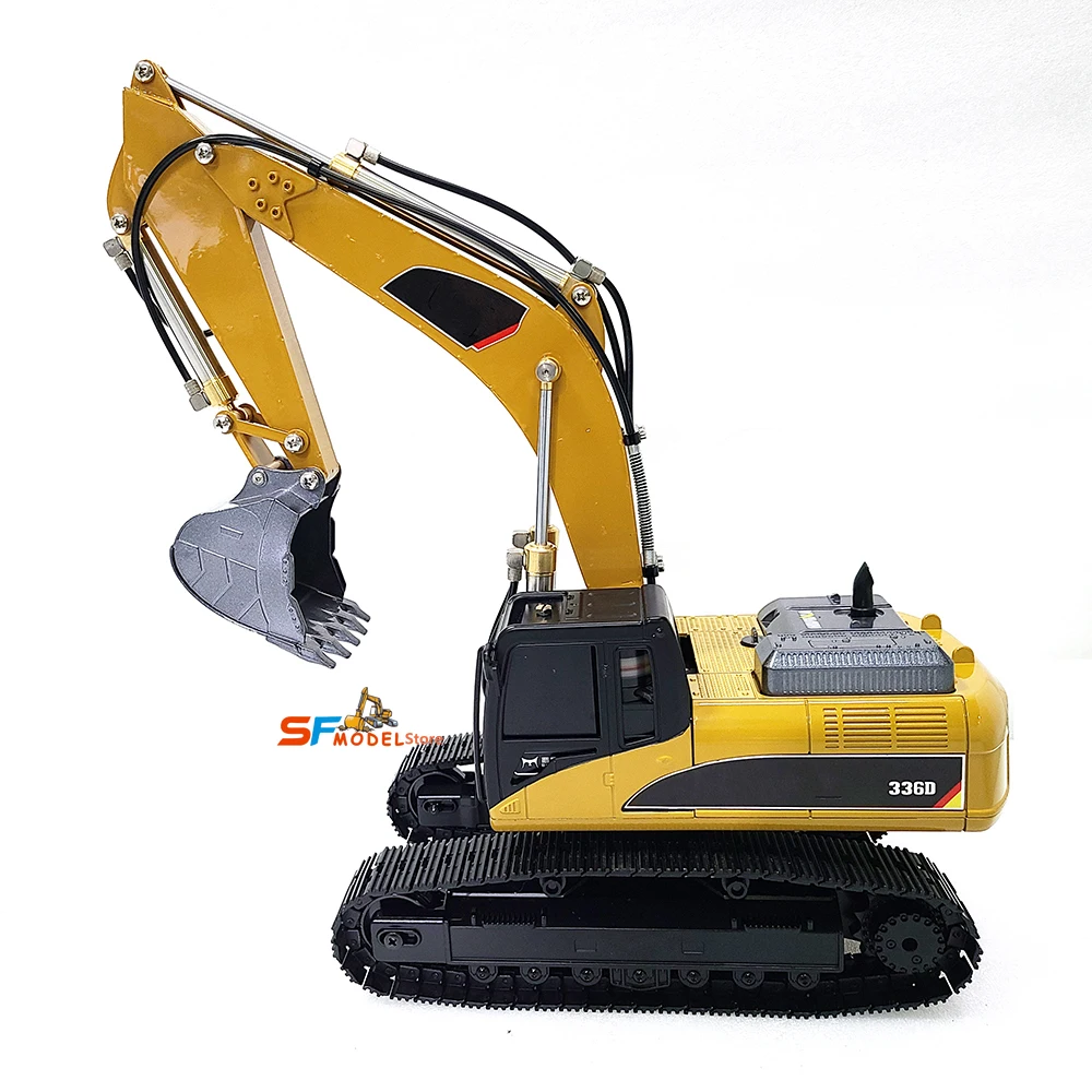 HUINA 580 excavadora hidráulica RC 1/18 336D RC excavadora hidráulica modelo de Metal maquinaria de ingeniería Control remoto modelo de coche de juguete