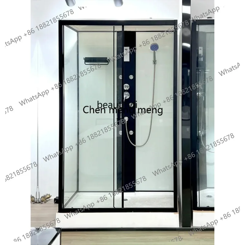 LHY26ss Modern Light Luxury Overall Shower Room Partition Rectangular Glass Bathroom Home Small Apartment Integrated Bath