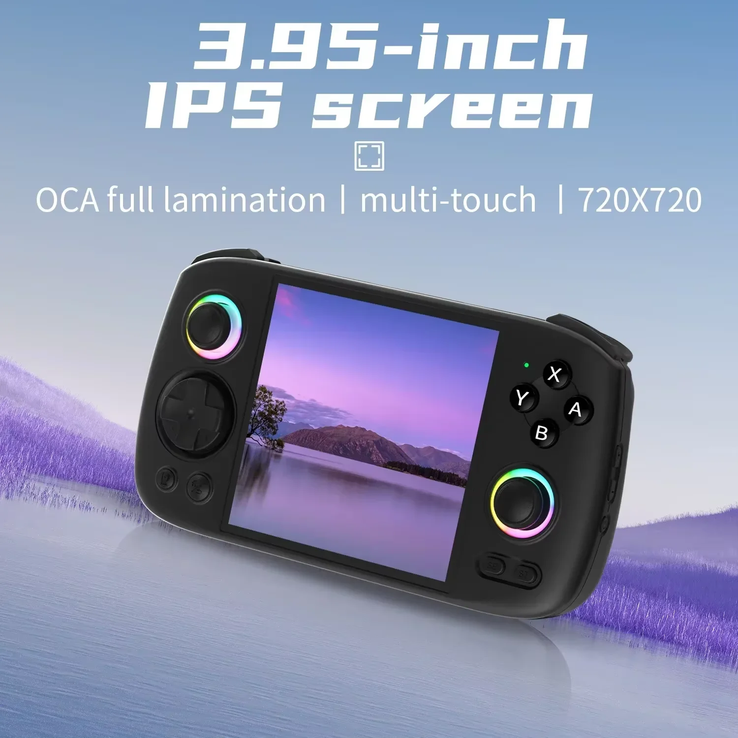 Anbernic RG CUBE ريترو وحدة تحكم بجهاز لعب محمول مشغل فيديو 3.95 بوصة شاشة واي فاي أندرويد 13 RGB Joystick8G + 128G RGCube 512G PS2