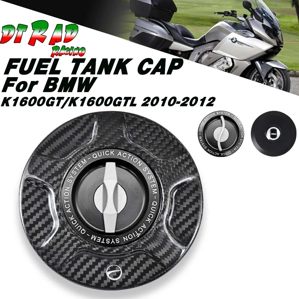 Carbon Fiber Fuel Tank Cap Fast Gas Oil Plug For BMW K1600GT/K1600GTL 2010-2012 With Key Lockable Motorcycle Gasoline Tank Cover