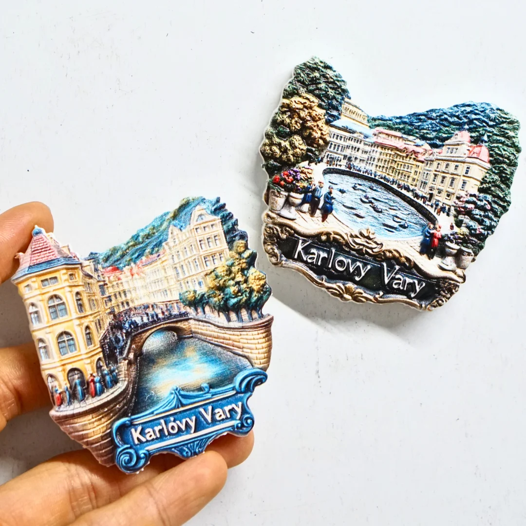 Karlovy Vary Fridge Magnets Karlovy Vary Scenic Fridge Stickers, Karlovy Vary Travel Fridge Magnets, Czech Scenic Fridge Magnets