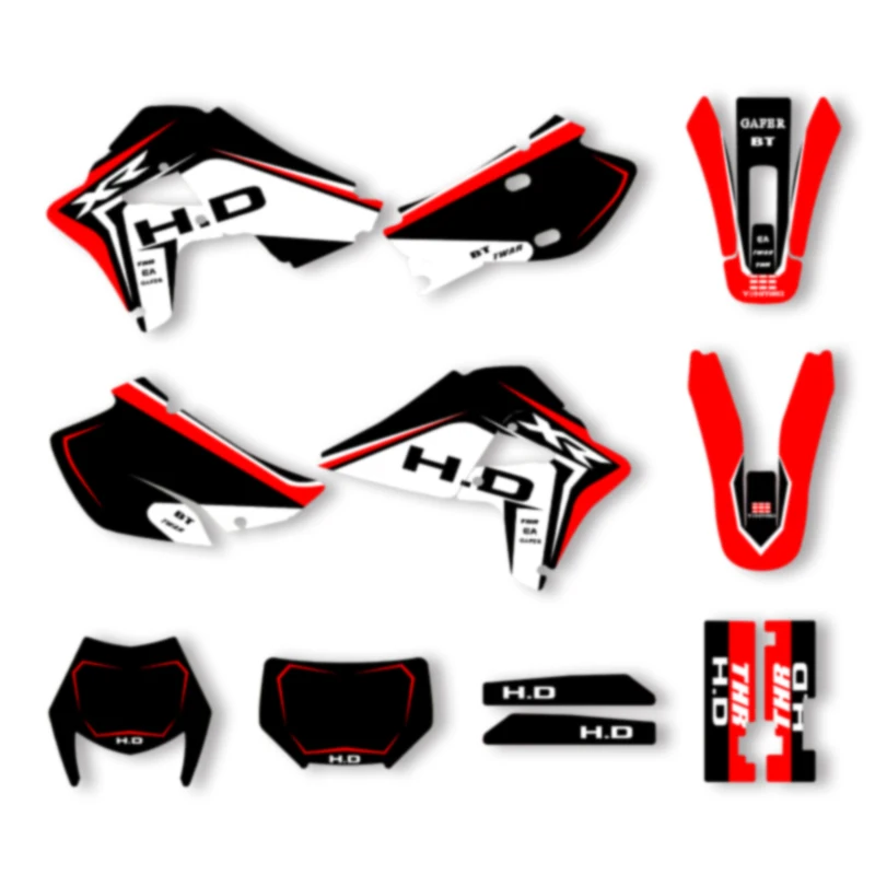 

DSMTECH Custom Motorcycle Graphics Decal Stickers Kits For Honda XR 650R 2000 2001 2002 2003 2004 2005-2009 002