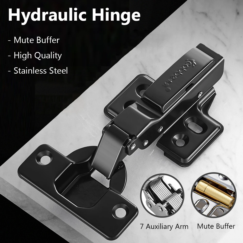 Furniture Hardware Cabinet Stainless Steel Soft Close Buffer Hinges Damper Hydraulic